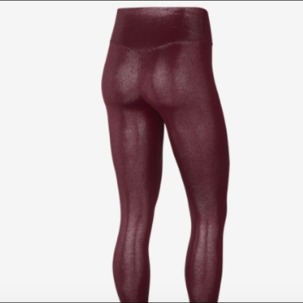 Nike leggings Burgundy Red shimmering Nike leggings dark red wine sz XXL - Picture 3 of 8